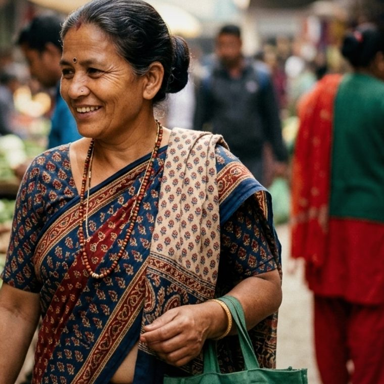 Portrait of maker Sunita Tamang with Sikkim timur pepper